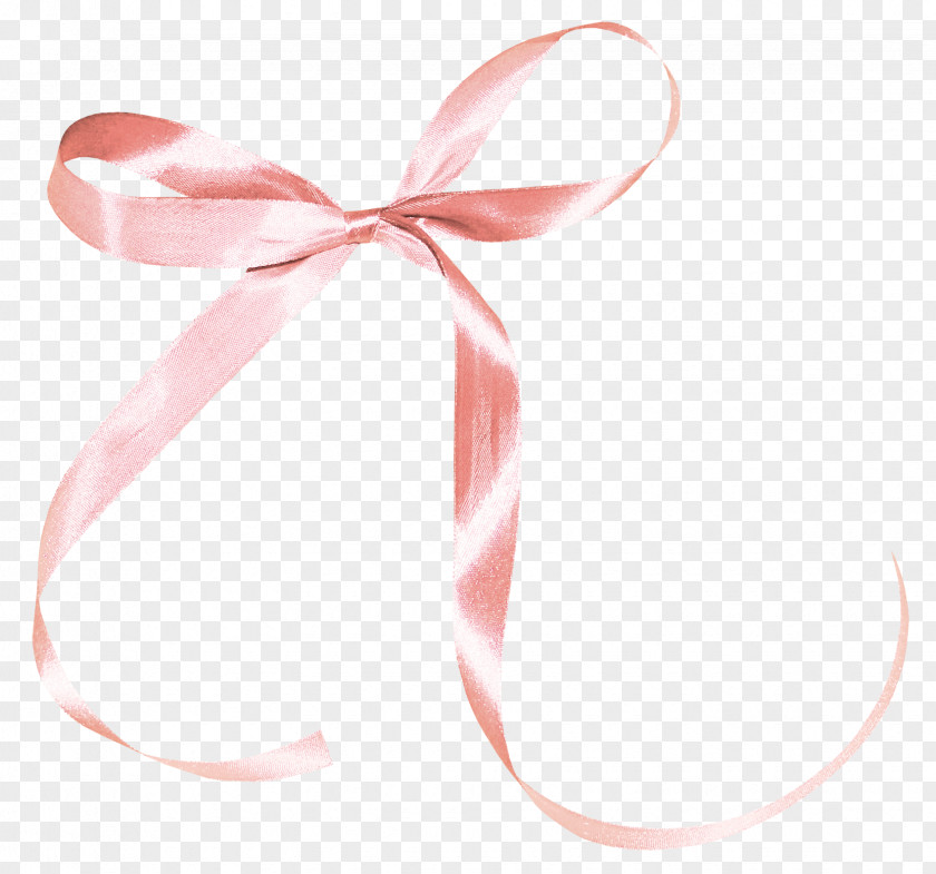Pretty Pink Ribbon Bow Shoelace Knot PNG