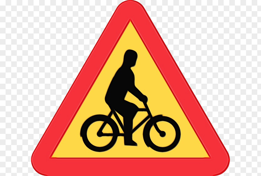 Triangle Recreation Cycling Traffic Sign Signage Bicycle PNG