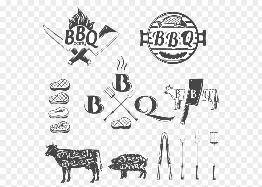 Barbecue Fork Steak Meat PNG