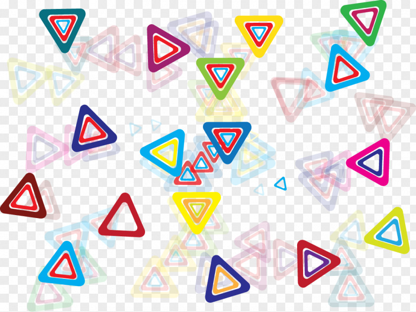 Colorful Floating Triangle Euclidean Vector PNG