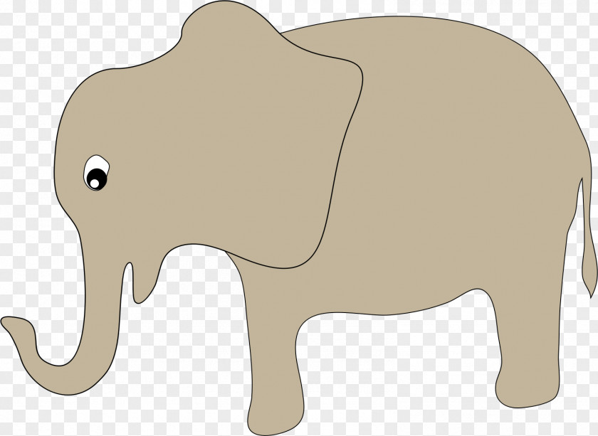 Hand Drawn African Elephant Asian Mammoth Fauna PNG