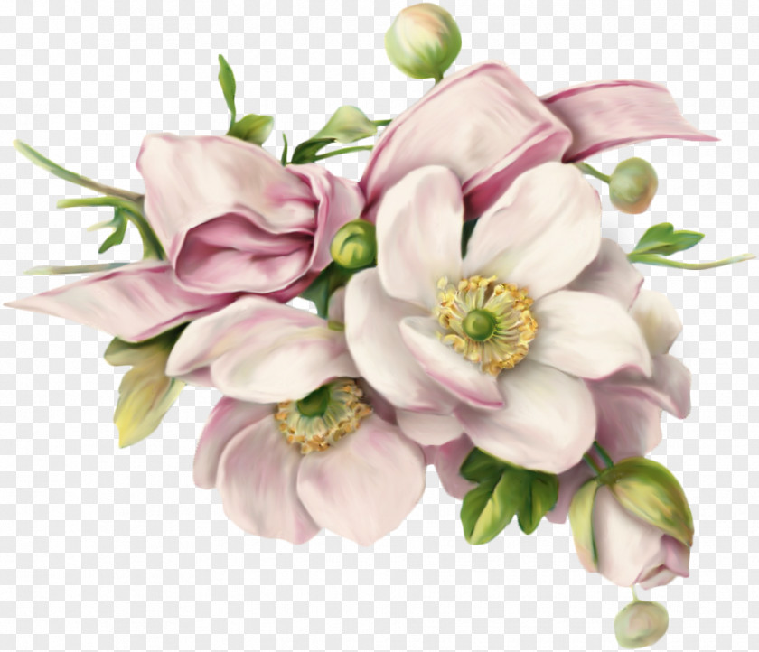 Hand-painted Floral Material Flower Clip Art PNG