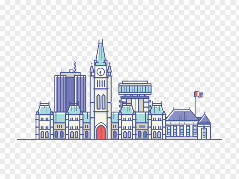 London City Building Free To Pull The Material Drawing Illustration PNG