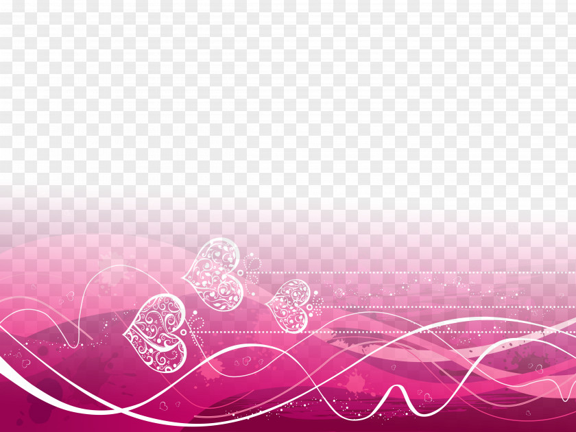 Love Pink Ribbon Decorative Background Heart PNG