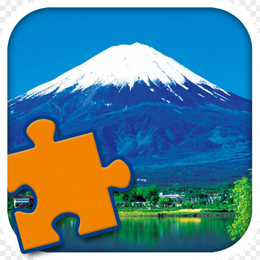 Mount Fuji Jigsaw Puzzles Lavender Aqua PNG
