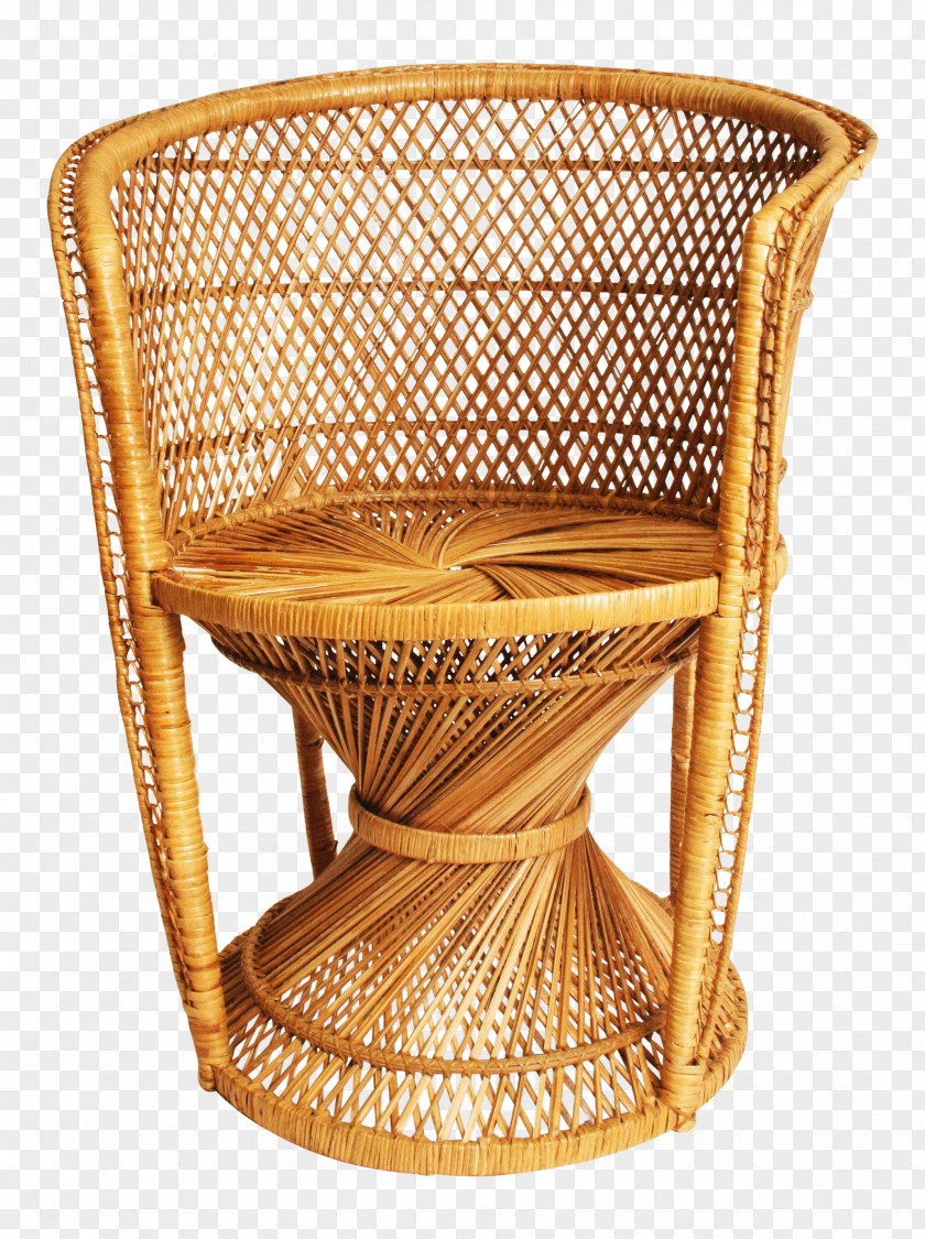 Noble Wicker Chair Table Basket Rattan PNG