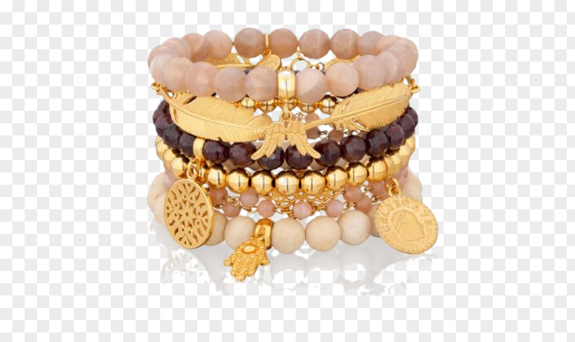 Mohito Bead Bracelet Amber PNG