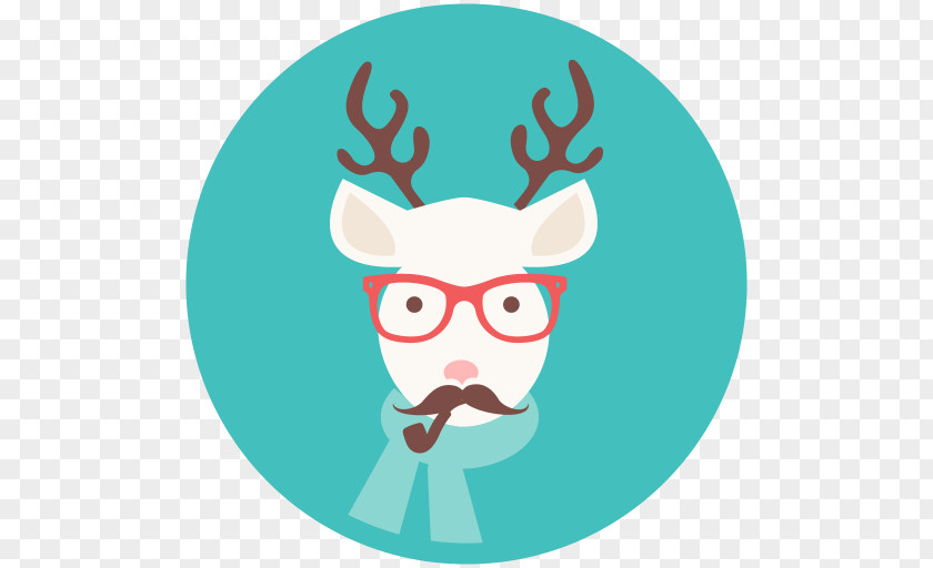 Reindeer Hipster Play Blackjack Christmas PNG