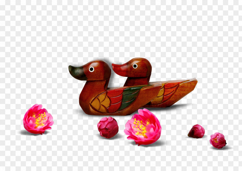 Traditional Wood Carving Duck Pull Material Free Bud PNG