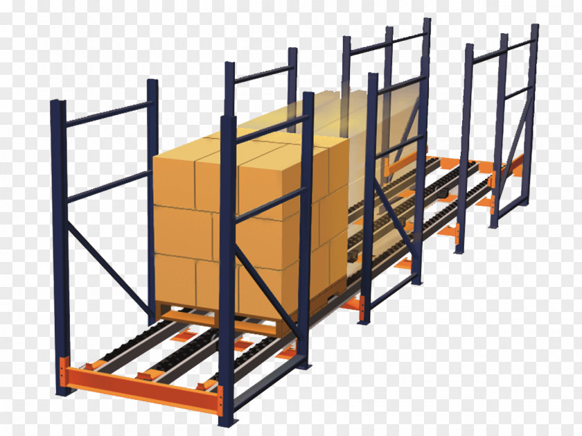 Warehouse Pallet Racking Conveyor System Inventory PNG