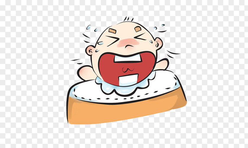 Cartoon Baby Crying Loudly PNG
