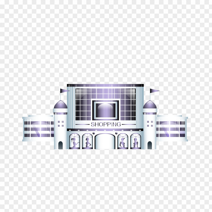 Purple Square Building Angle Pattern PNG