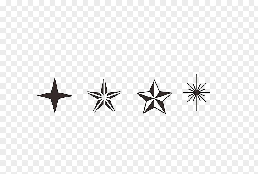 Black Cross Star Five-pointed Material Pentagram Polygon PNG