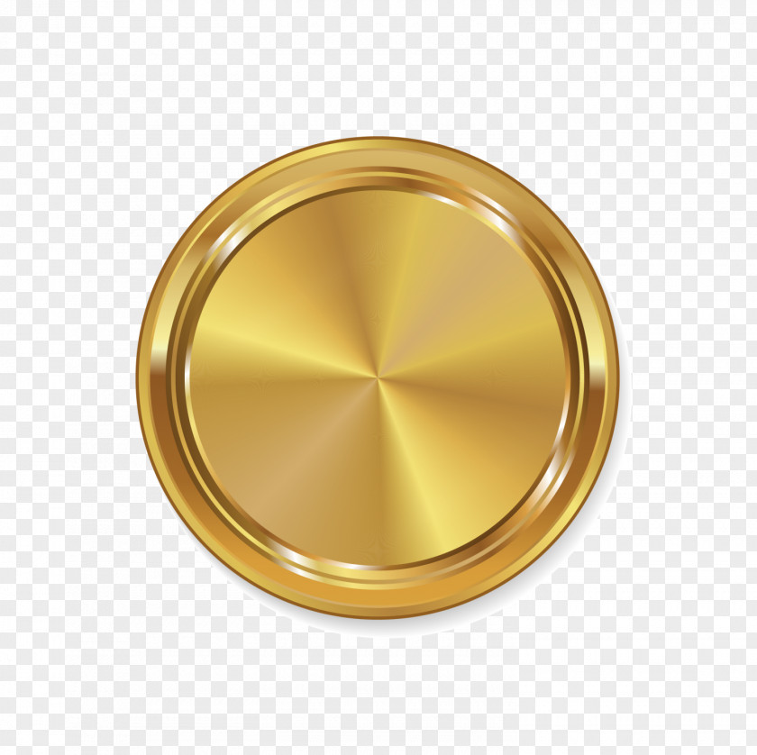 Golden Glitter Medal Badge Logo PNG