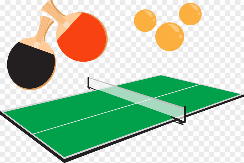Vector Hand Painted Table Tennis Racket Euclidean PNG