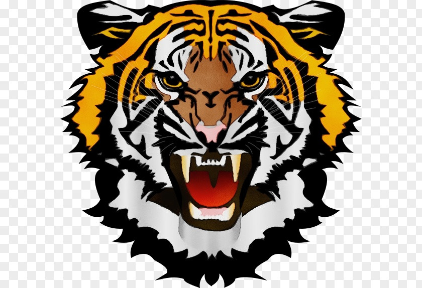 Big Cats Logo Bengal Tiger Roar Wildlife Head PNG