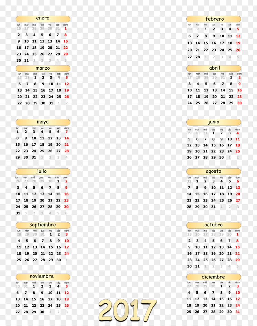 Calendario Google Calendar Diary Template PNG