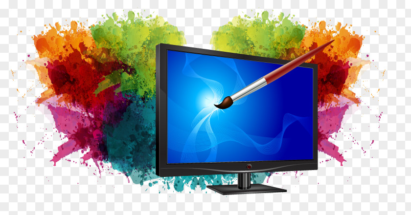 Online Advertising Output Device Watercolor Cartoon PNG