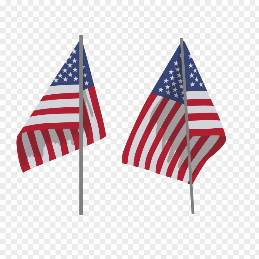 Vector American Flag Of The United States Flagpole PNG