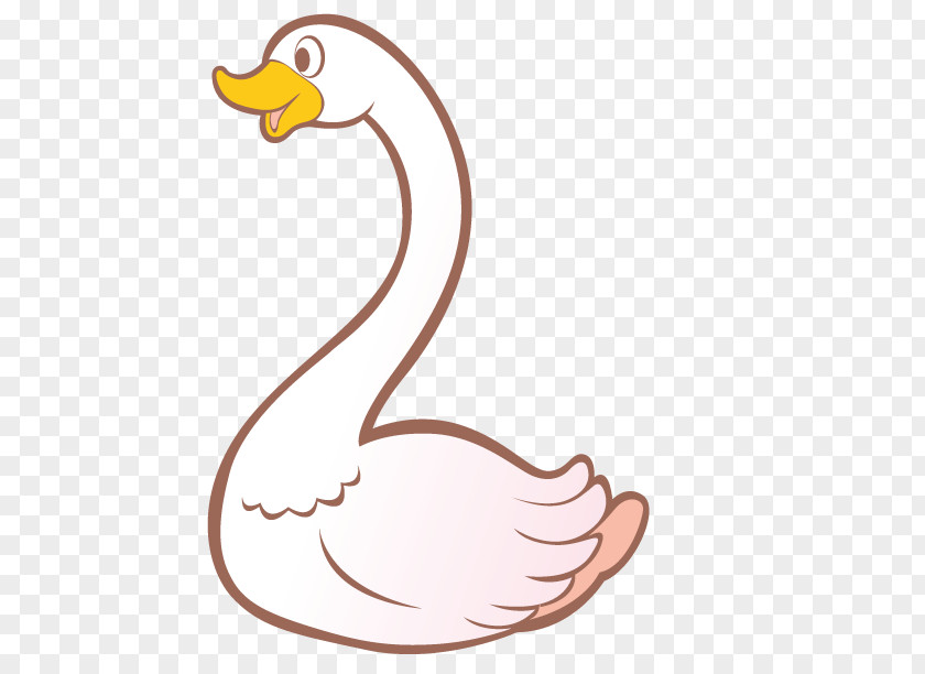 Big White Goose Black Swan Trumpeter Tundra Bird Clip Art PNG