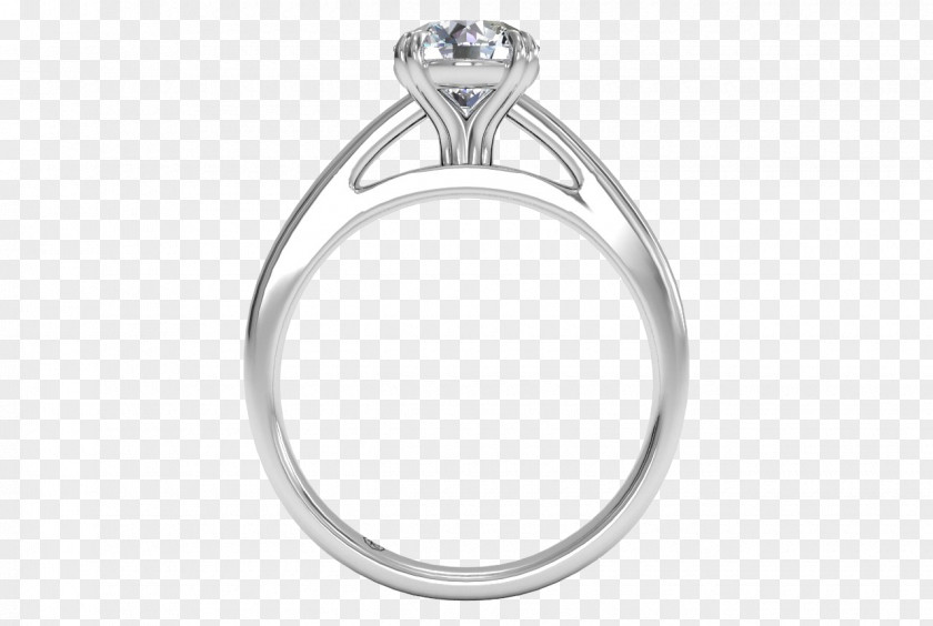 Cathedral Engagement Ring Jewellery Diamond Solitaire PNG