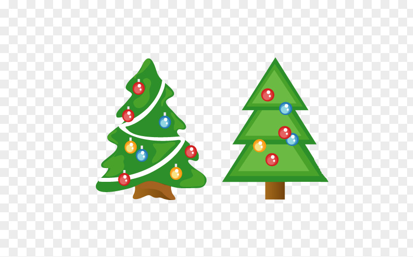 Green Cartoon Christmas Tree Santa Claus Decoration PNG