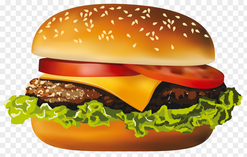 Hamburger Vector Clipart Veggie Burger Cheeseburger Buffalo Vegetarian Cuisine PNG
