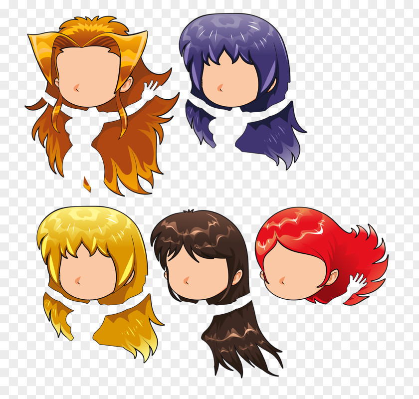Hand-painted Hair Avatar Graphic Design Illustration PNG