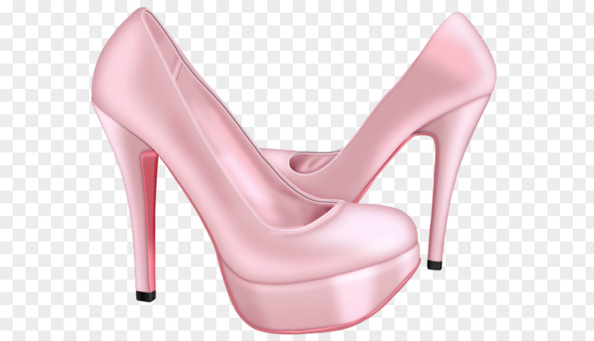 Rose Pink High-heeled Shoe Absatz Designer PNG
