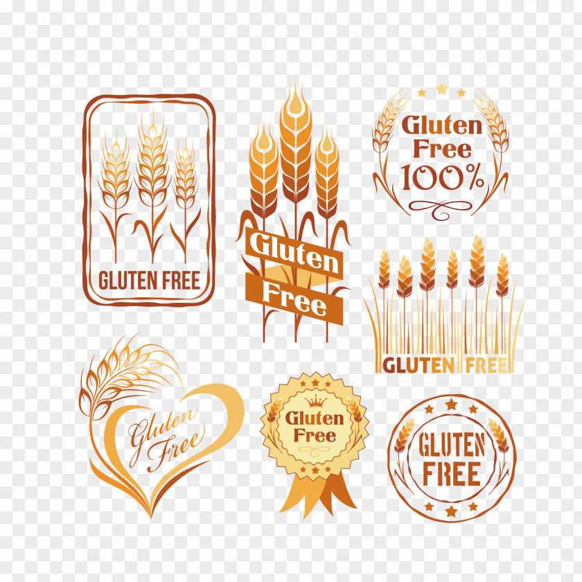 Vector Rice Spike Logo Drawing Clip Art PNG