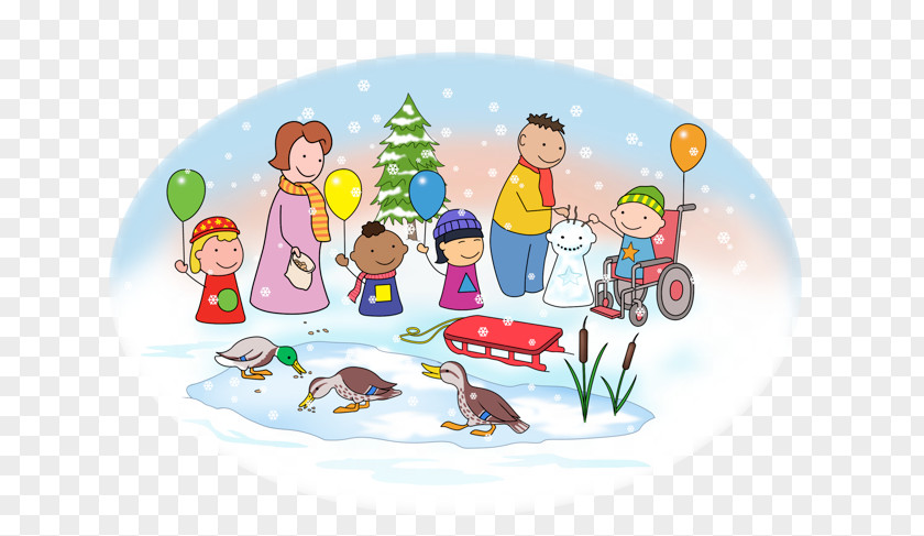 Cartoon Winter Christmas Human Behavior Toddler PNG