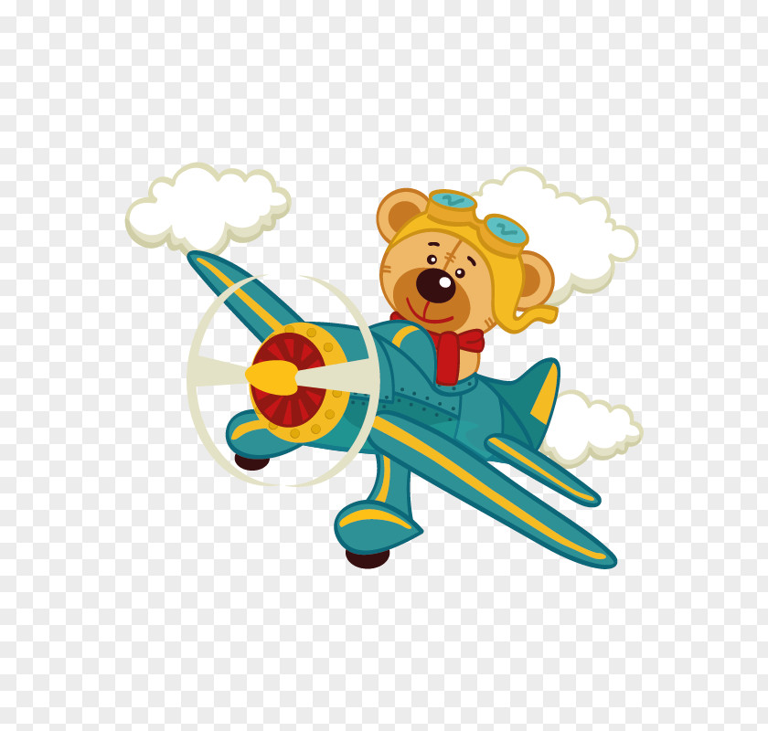Cute Cartoon Airplane Bear 0506147919 Stock Photography PNG