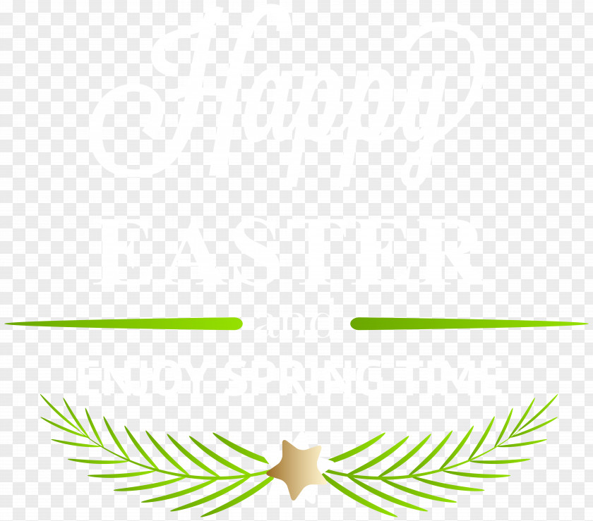 Deco Happy Easter Clip Art Image Leaf Text Graphics Green Illustration PNG