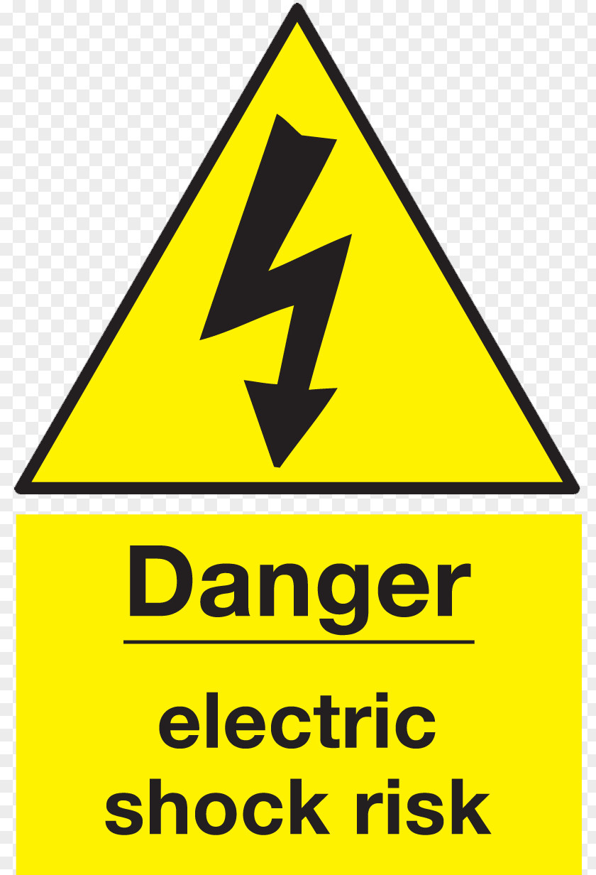Electric Shock Hazard Risk Electrical Injury Safety Warning Sign PNG