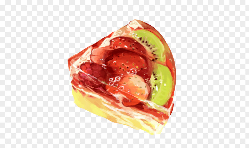 Jelly Cake Hand Painting Material Picture Gelatin Dessert Grass Watercolor Food PNG