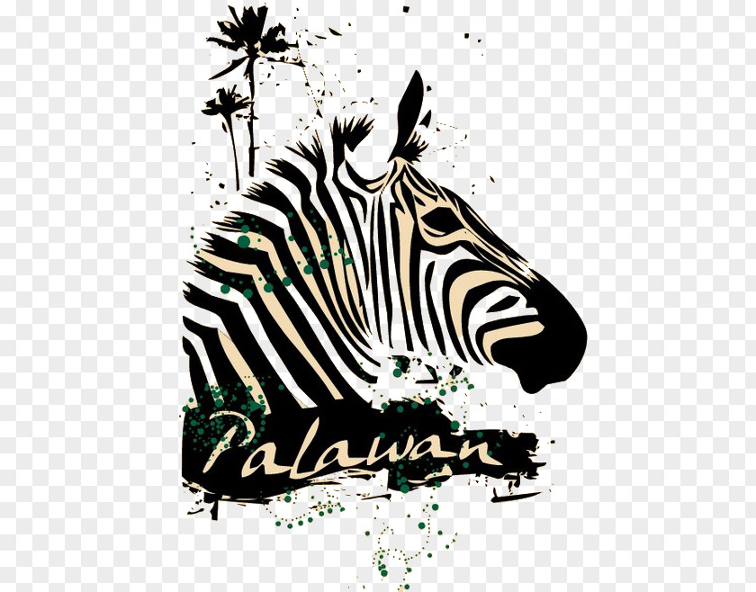 Zebra Horse Stencil Royalty-free PNG