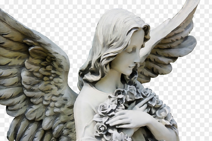 Action Figure Classical Sculpture Statue Figurine Wing Angel PNG
