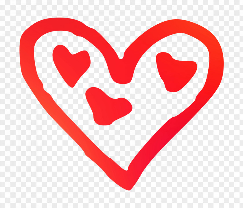 Heart Valentine's Day Clip Art Line M-095 PNG