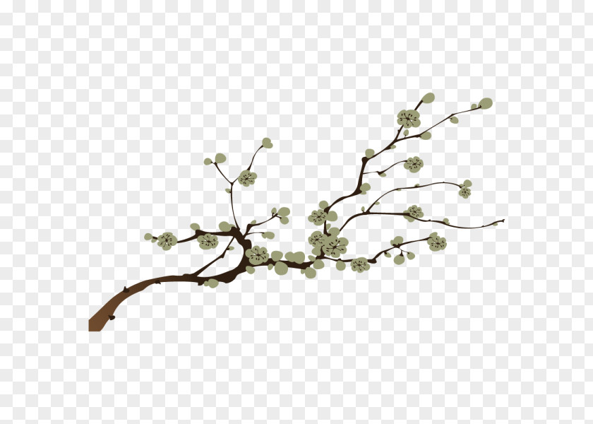 Rama Branch Tree Flower Twig Phonograph Record PNG