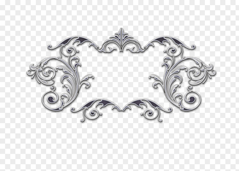 Baroque Poster Silver Body Jewellery Pattern Font PNG