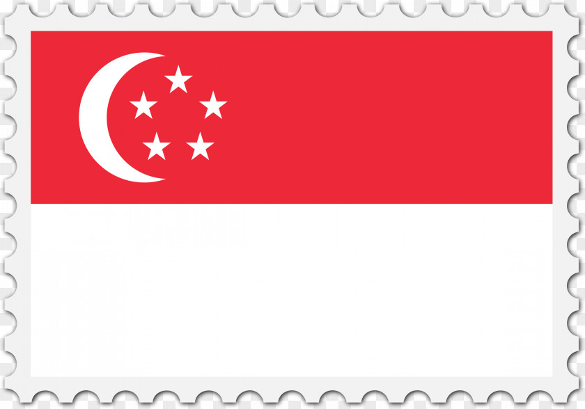 Flag Singapore Map Postage Stamps PNG