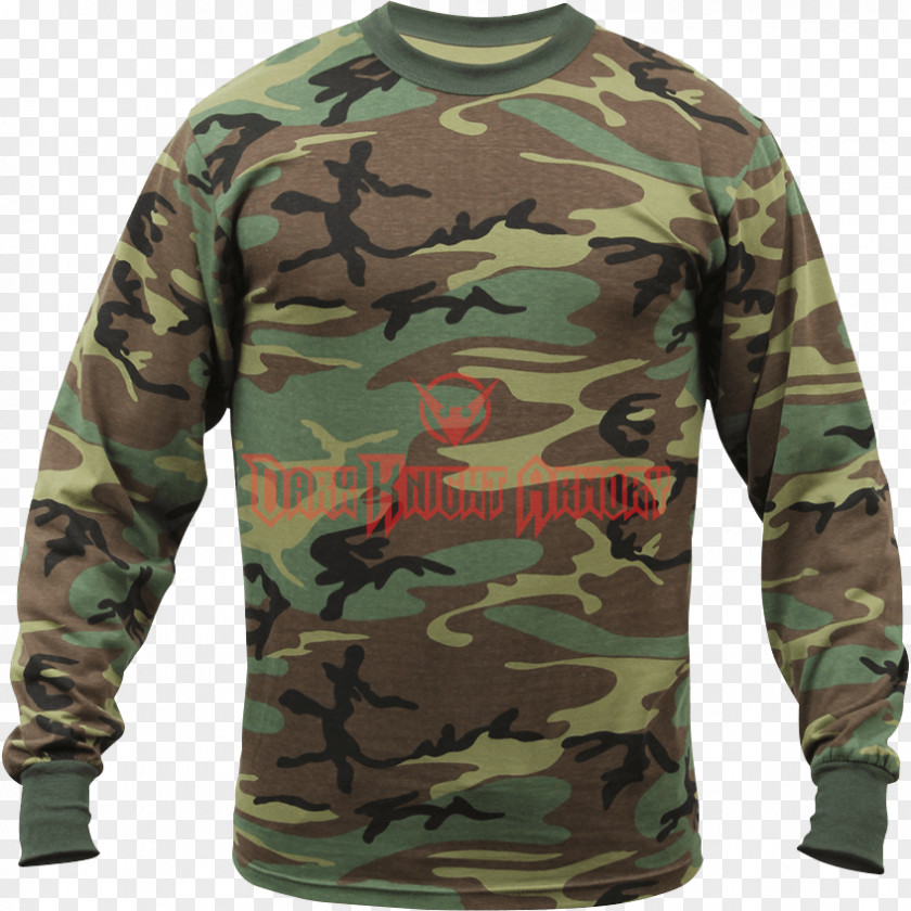 T-shirt Long-sleeved Military Camouflage Multi-scale PNG