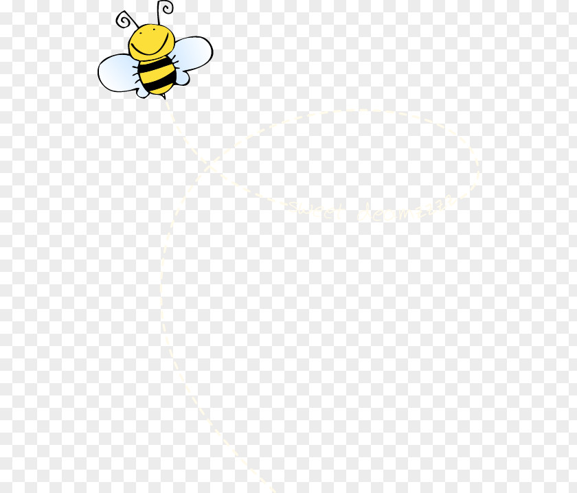 Cute Cartoon Bee Textile Line Point Angle Flooring PNG