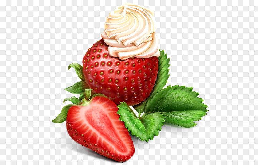 Delicious Strawberry Cream Ice Cocktail Milk PNG