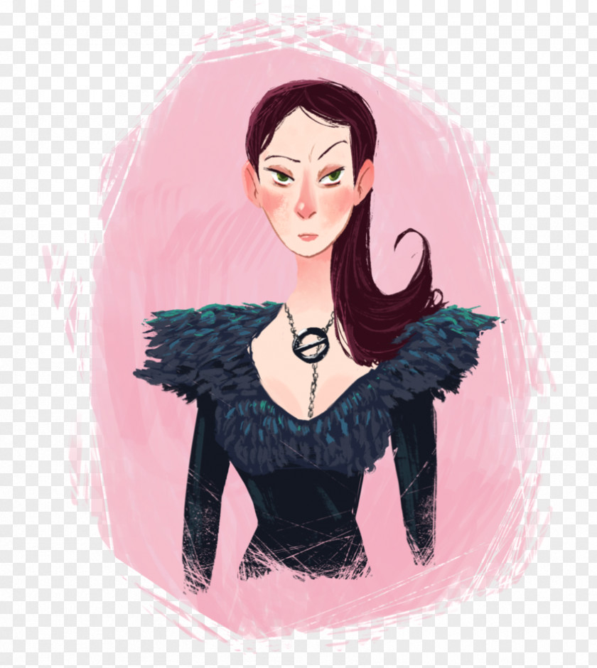 Fierce Drawing Black Hair Long PNG