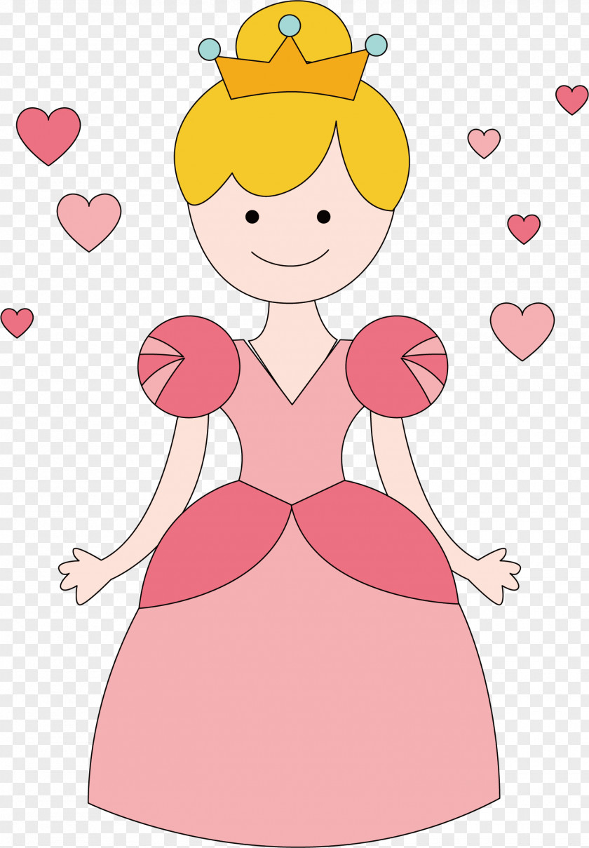 Pink Princess Vector Clip Art PNG