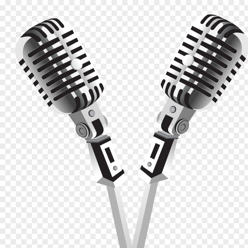 Hand Drawn Microphone Vector Drawing Icon PNG