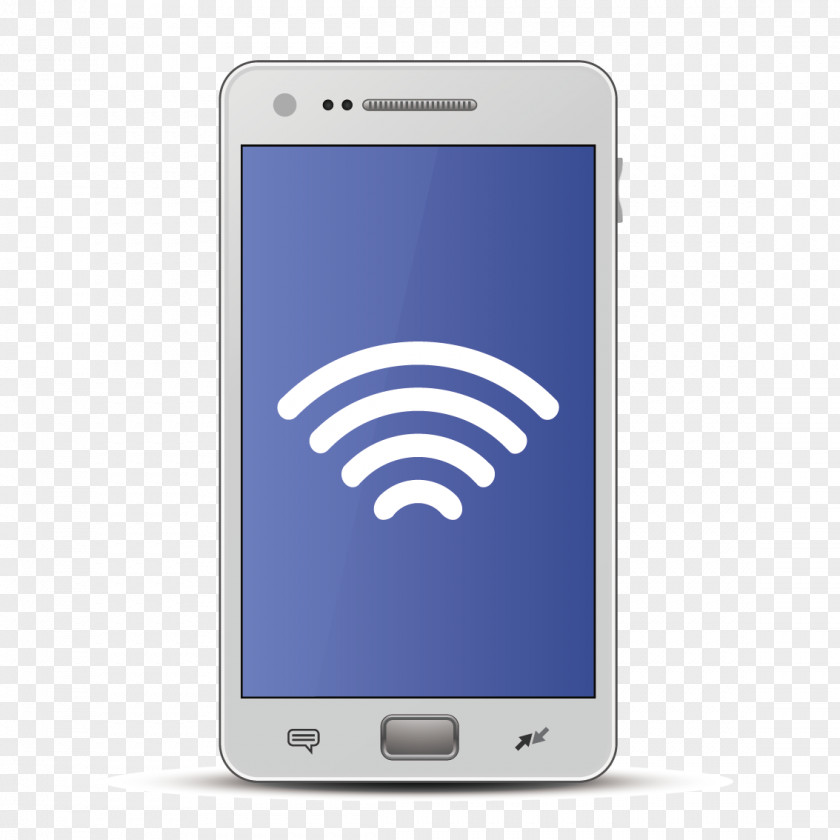 Vector White Smartphone Wireless Wi-Fi Icon PNG