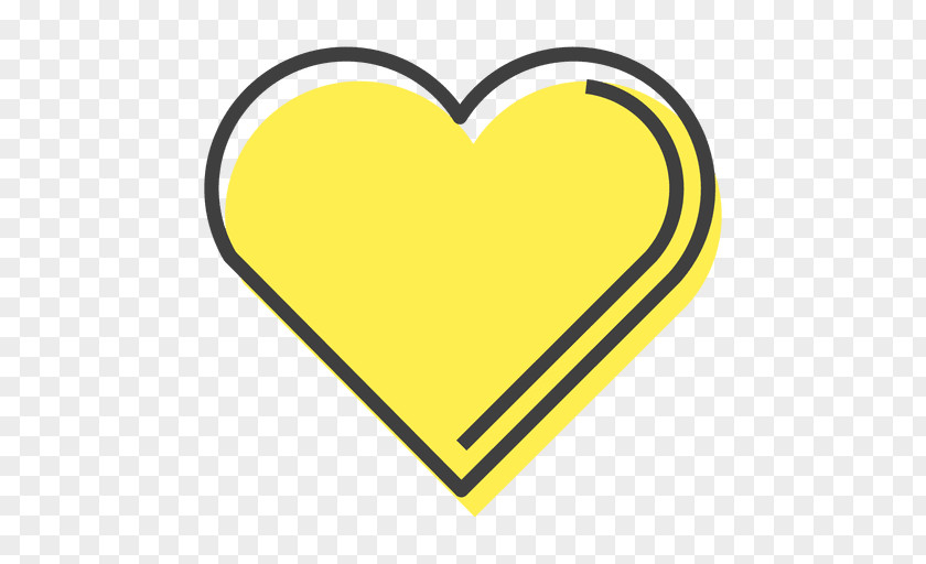 Yellow Origami Heart Symbol Clip Art PNG