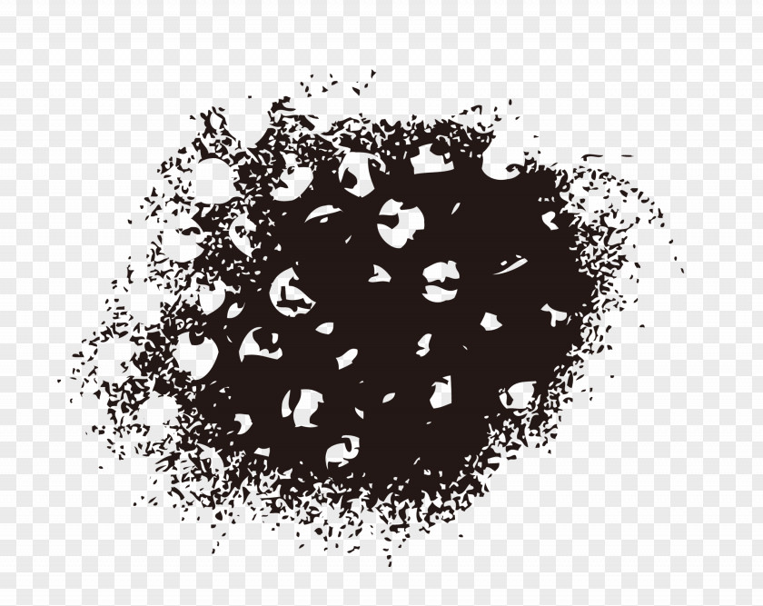 Black Background Ink Image Design PNG